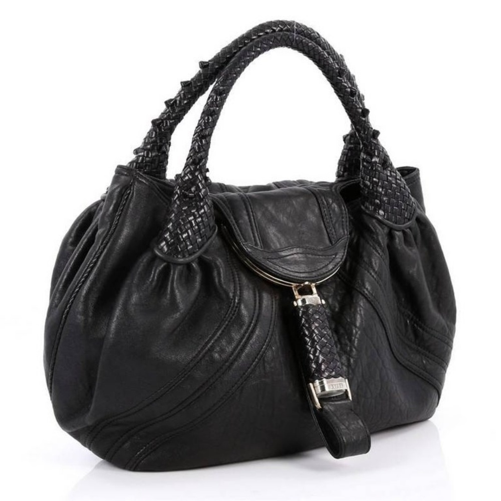 Fendi Black Leather Spy Bag